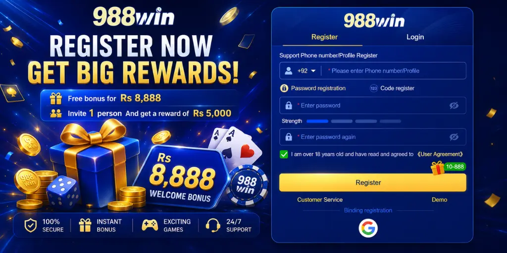 Register now on 988win app
